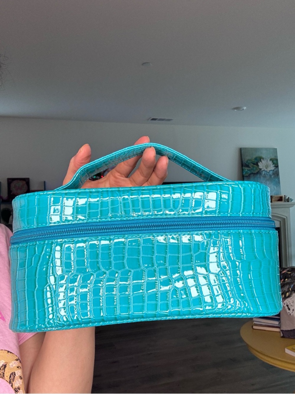 Primeware insulated bag blue teal turquoise crocodile pattern NEW - Picture 7 of 13